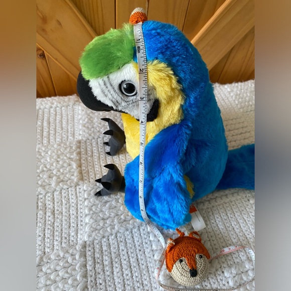 Macaw Parrot Stuffed Animal 12” - Picture 11 of 13